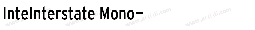 InteInterstate Mono字体转换
